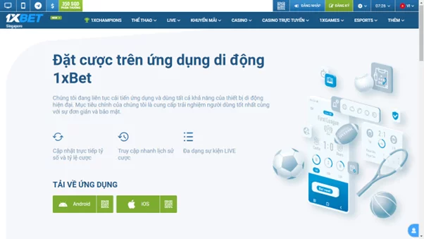 1xbet - nhà cái và sòng bạc trên điện thoại của bạn